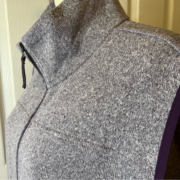 Worn Once! Eddie Bauer Fleece Zip Vest Heather Lavender Size XL - Picture 9 of 15